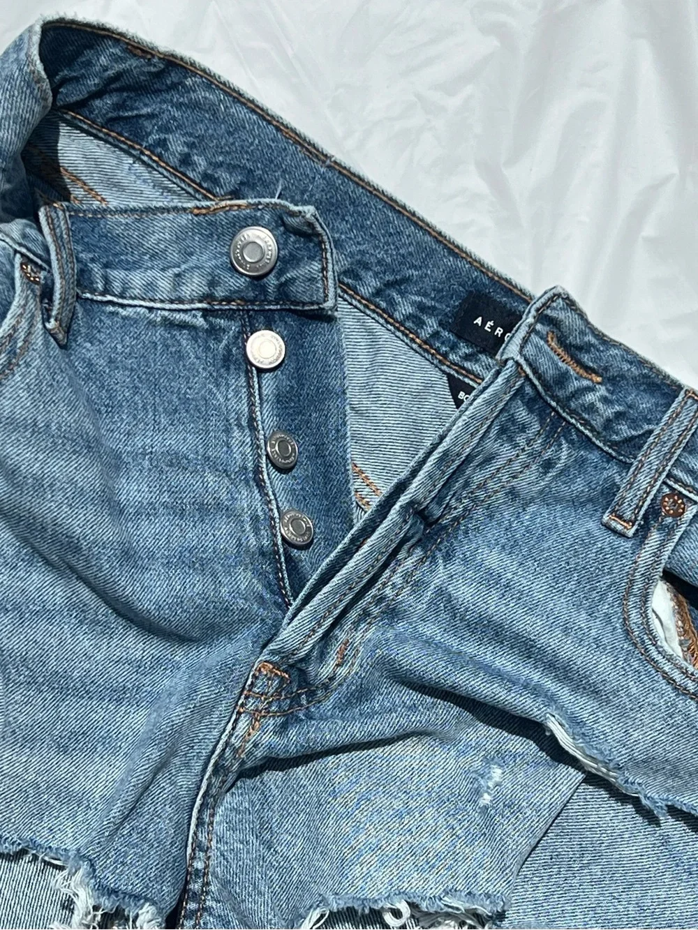 Aeropostale 100% cotton AERO2 Premium Air Denim Boyfriend Shorts NWT beach